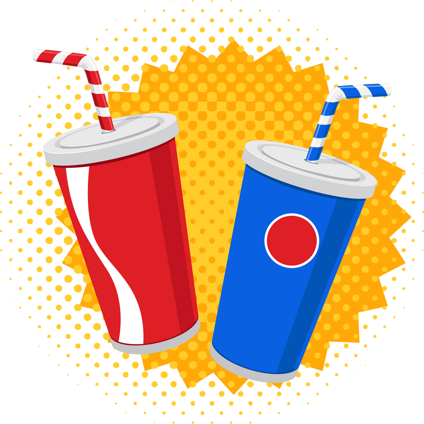 Soda on a plastic cup